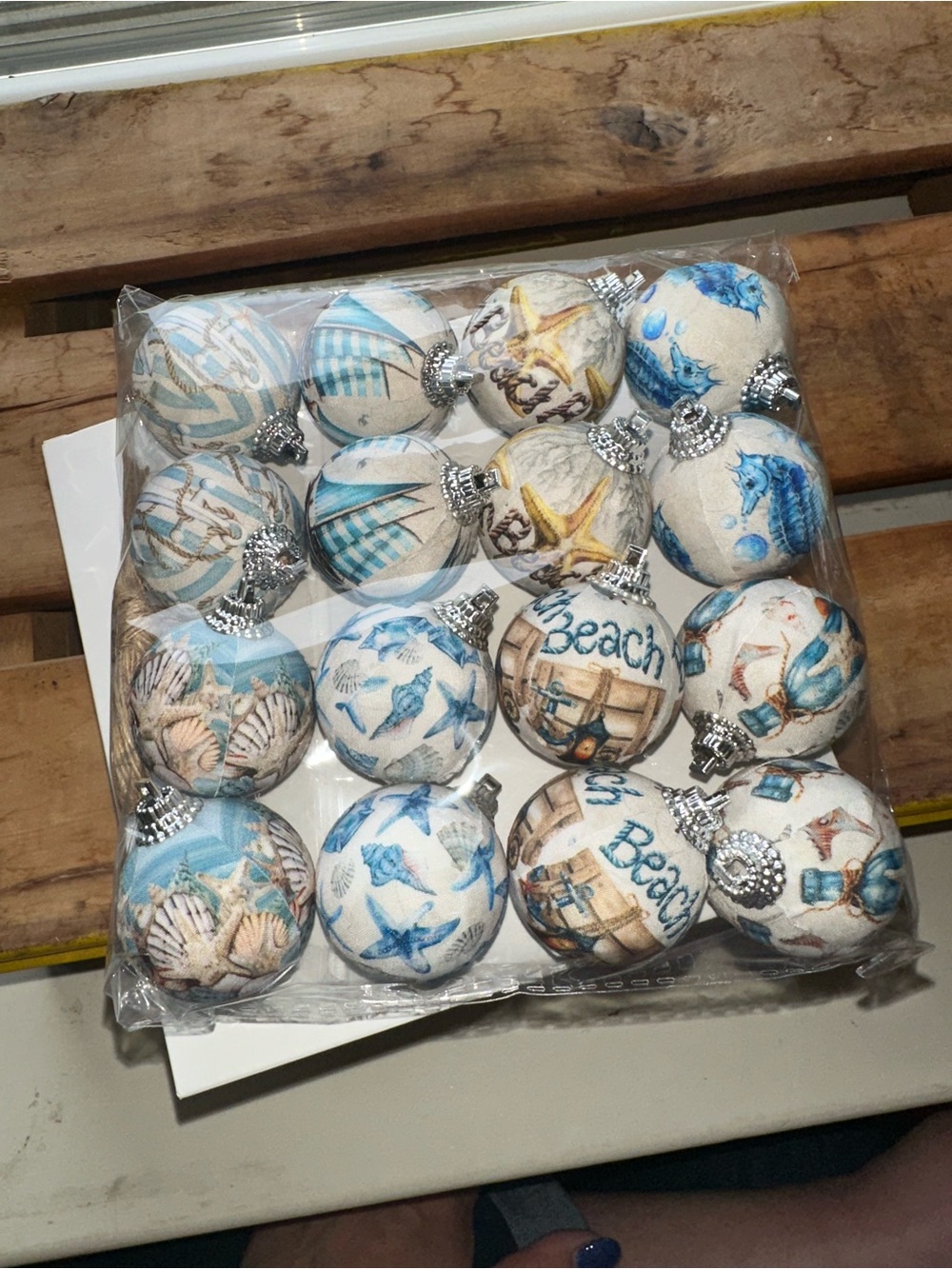 Coastal/Beach 16 Pcs Summer Beach Ornaments Ball - NIP - Picture 7 of 9